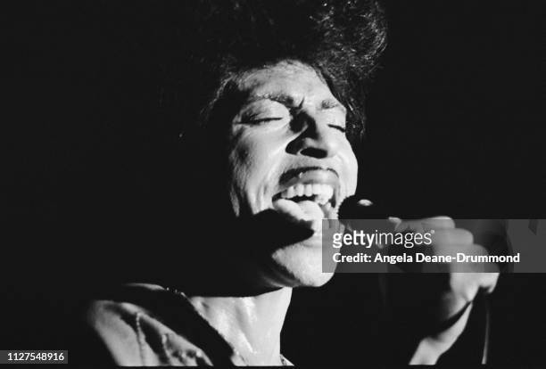 American recording artist, singer and musician Little Richard performing live, UK, 27th June 1975.