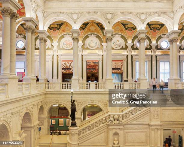 library of congress - washington dc - library of congress interior stock pictures, royalty-free photos & images