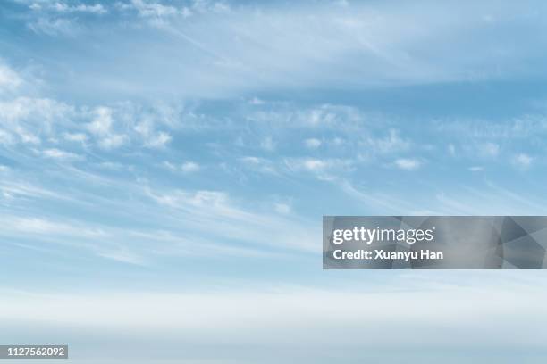 clouds in blue sky - stratus stock pictures, royalty-free photos & images