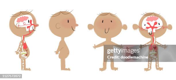 inside of me! - child having medical bones stock illustrations