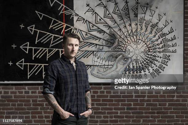Tattoo artist Scott Campbell is photographed for The DTLA Book on November 27, 2017 in Los Angeles, California. PUBLISHED IMAGE.