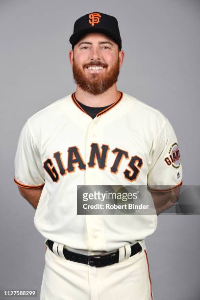 Sam Dyson of the San Francisco Giants poses during Photo Day on Thursday, February 21, 2019 at Scottsdale Stadium in Scottsdale, Arizona.
