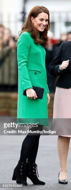 Catherine, Duchess of Cambridge visits Lavender Primary School in support of Place2Be's Children's Mental Health Week 2019 on February 5, 2019 in...