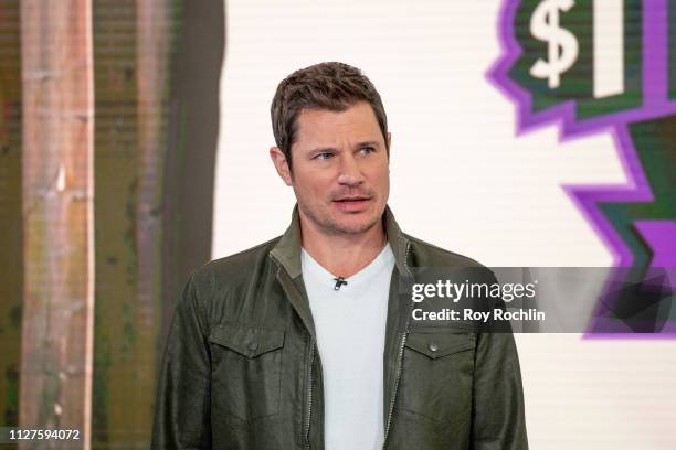 Nick Lachey Visits "Fox & Friends" to discuss the "American Kennel Club" show at Fox News Channel Studios on February 05, 2019 in New York City.