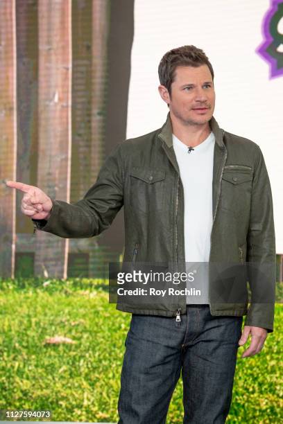 Nick Lachey Visits "Fox & Friends" to discuss the "American Kennel Club" show at Fox News Channel Studios on February 05, 2019 in New York City.