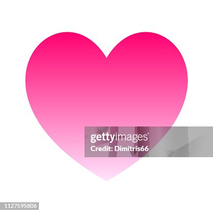 Gradient Minimal Vector Heart Made By Just Two Anchor Points High-Res ...