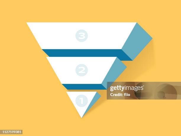 inverted pyramid concept - pyramid stock illustrations