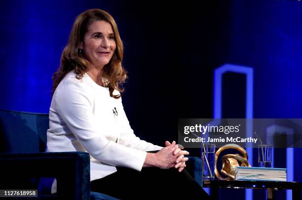 Melinda Gates speaks during Oprah's SuperSoul Conversations at PlayStation Theater on February 05, 2019 in New York City.