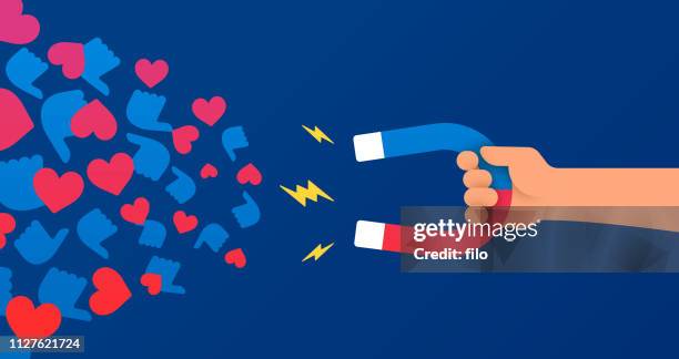 social media influencing and marketing - heart shape stock illustrations stock illustrations