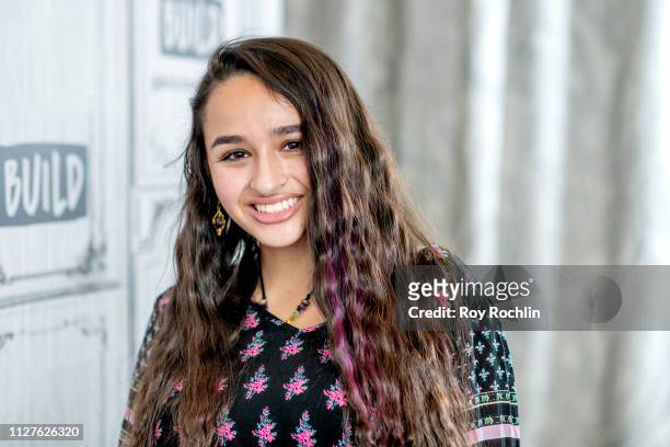 Jazz Jennings visits Build Brunch at Build Studio on February 05, 2019 in New York City.