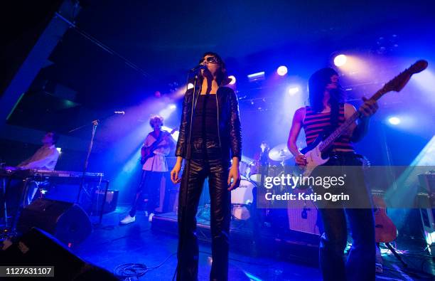 Brian DAddario, Michael D'Addario, Daryl Johns, Tommaso Taddonio and Andres Valbuena of The Lemon Twigs perform at The O2 Institute Birmingham on...