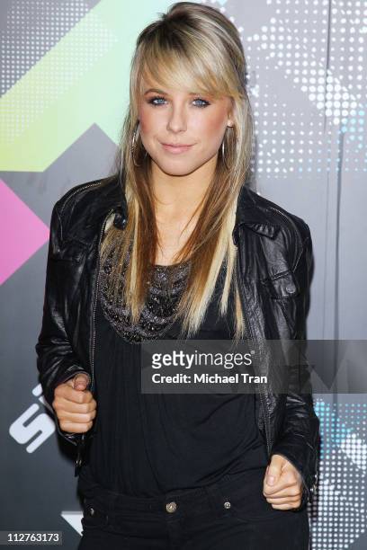 Chelsie Hightower arrives at the T-Mobile Sidekick 4G launch party held at 9900 Wilshire Blvd on April 20, 2011 in Beverly Hills, California.