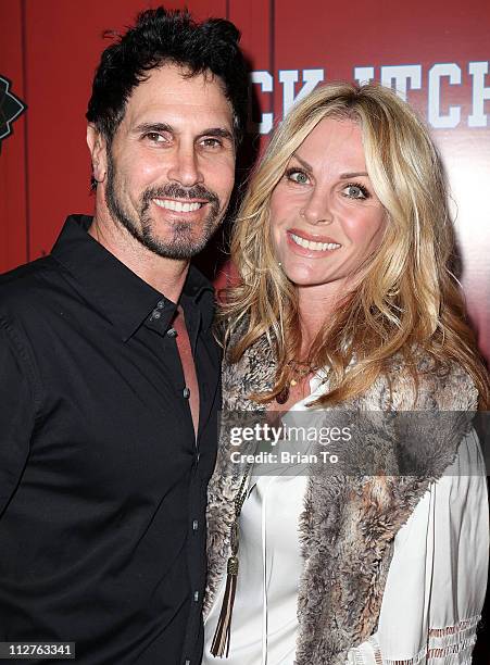 Don Diamont and Cindy Ambuehl attend "Jock Itch" book release party at Eden on April 20, 2011 in Hollywood, California.