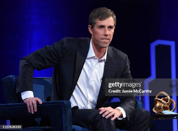 Beto O'Rourke speaks onstage at Oprah's SuperSoul Conversations at PlayStation Theater on February 05, 2019 in New York City.