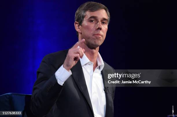 Beto O'Rourke speaks onstage at Oprah's SuperSoul Conversations at PlayStation Theater on February 05, 2019 in New York City.