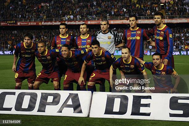 Lionel Messi, Dani Alves, Pedro Rodriguez, Adriano, Javier Mascherano, David Villa, Jose Pinto, Andres Inieta, Sergio Busquets, Xavi Hernandez,...