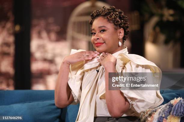 Episode 1061 -- Pictured: Guest Phoebe Robinson on the set of Busy Tonight --