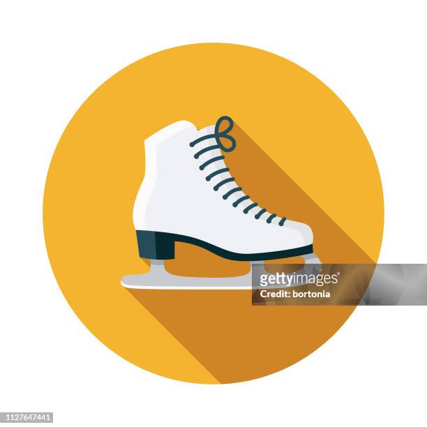 figure skates winter sports icon - figure skating vector stock illustrations