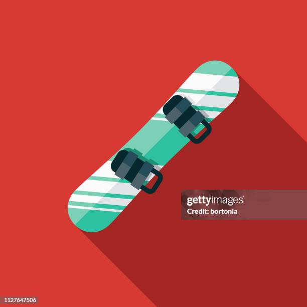 ilustraciones, imágenes clip art, dibujos animados e iconos de stock de icono de deportes de invierno snowboard - tabla de snowboard