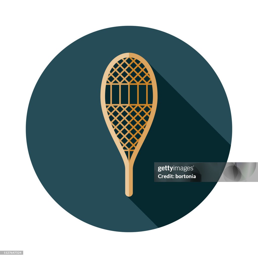 Icono de deporte de invierno con raquetas de nieve