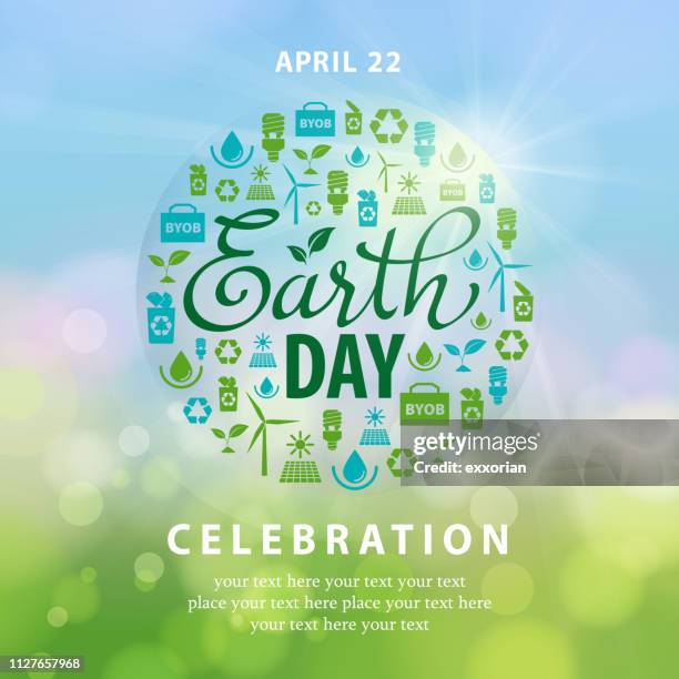 erdkugel tag ökologie elemente - earth day stock-grafiken, -clipart, -cartoons und -symbole