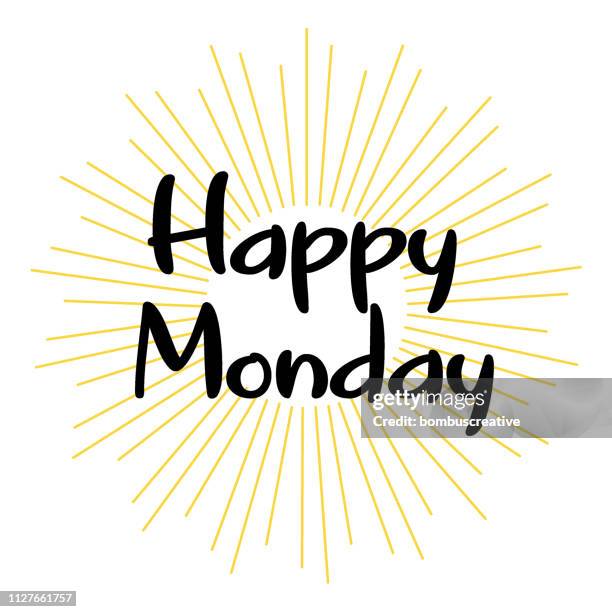 happy monday - good first impression stock illustrations