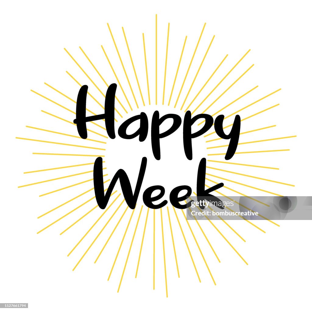 Haapy Week Happy Week High-Res Vector Graphic - Getty Images