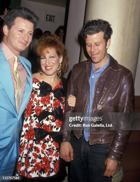 Singer Bette Midler, husband Martin von Haselberg and musician Tom Waits attend the Screening Party for the HBO Special "Bette Midler's Mondo...