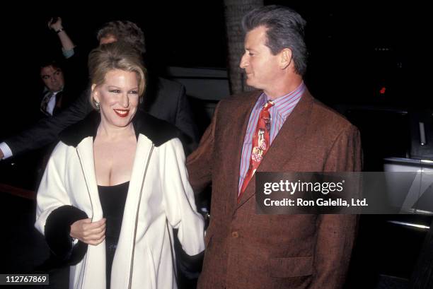 Singer Bette Midler and husband Martin von Haselberg attend the "For the Boys" Beverly Hills Premiere on November 14, 1991 at the Academy Theatre in...