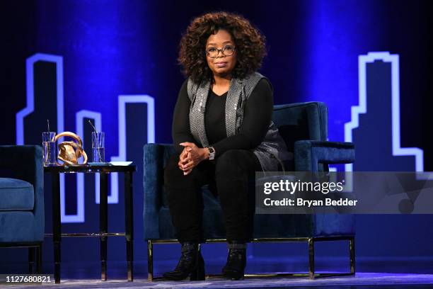 Oprah Winfrey speaks onstage during Oprah's SuperSoul Conversations at PlayStation Theater on February 05, 2019 in New York City.