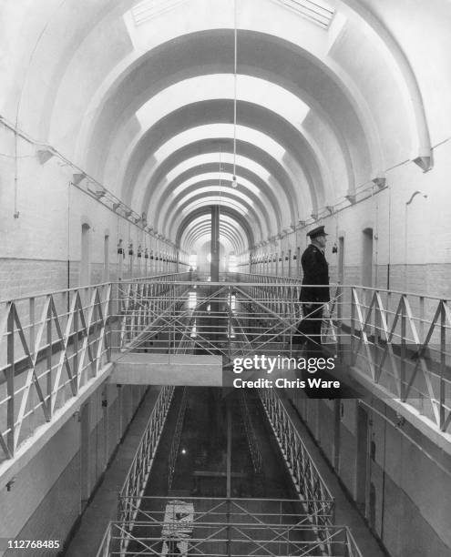 Warder at Wakefield Prison in Wakefield, West Yorkshire, 16th April 1962.