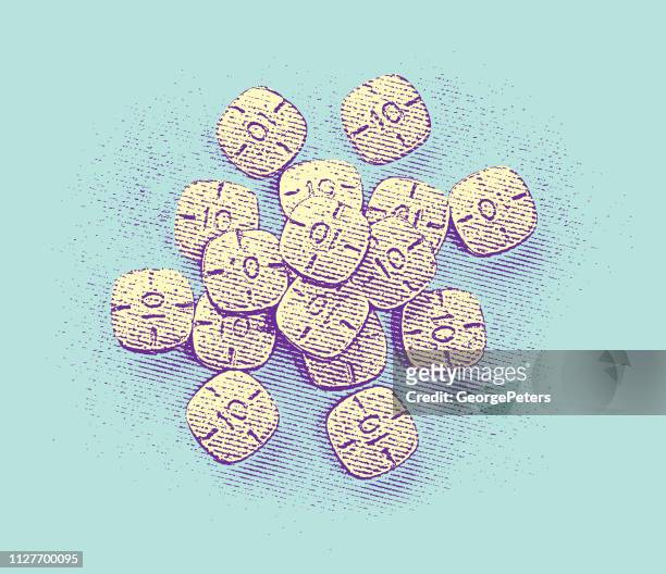 ilustraciones, imágenes clip art, dibujos animados e iconos de stock de pila de pastillas adderall - anfetaminas