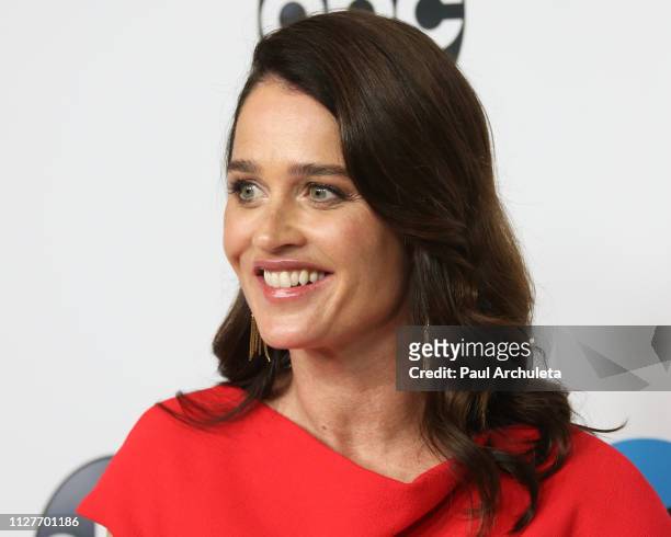 Actress Robin Tunney attends the Disney and ABC Television 2019 TCA Winter press tour at The Langham Huntington Hotel and Spa on February 05, 2019 in...