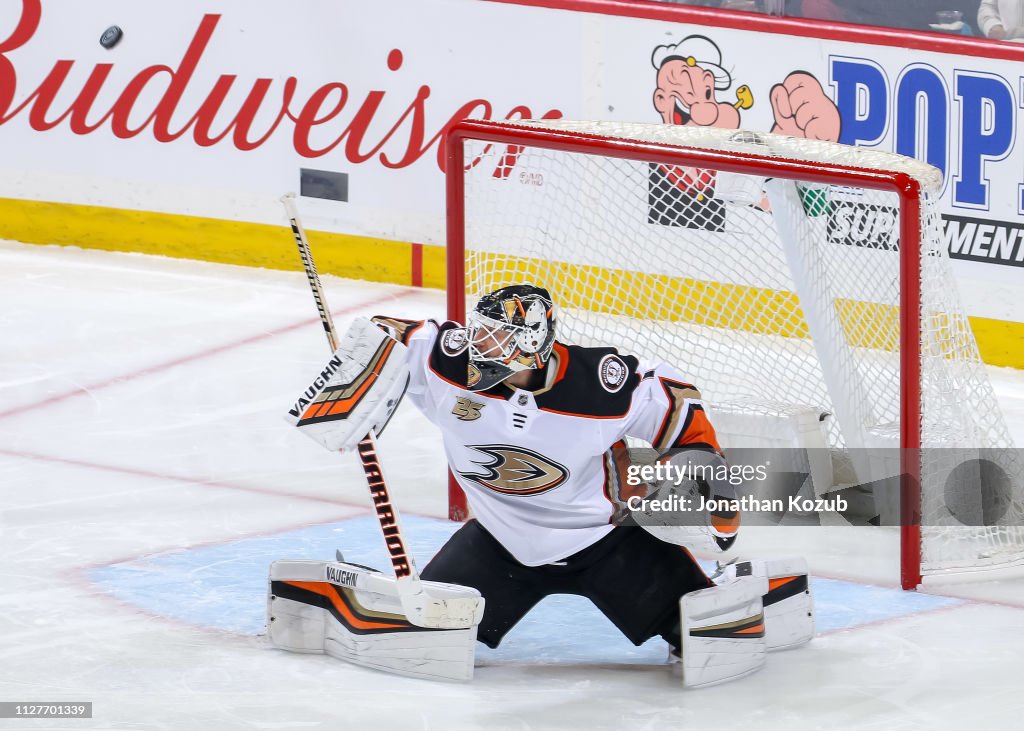 Anaheim Ducks v Winnipeg Jets