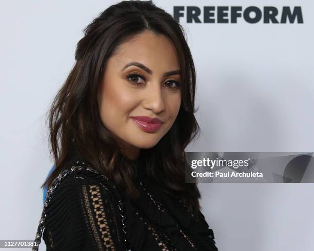 Actress Francia Raisa attends the Disney and ABC Television 2019 TCA Winter press tour at The Langham Huntington Hotel and Spa on February 05, 2019...