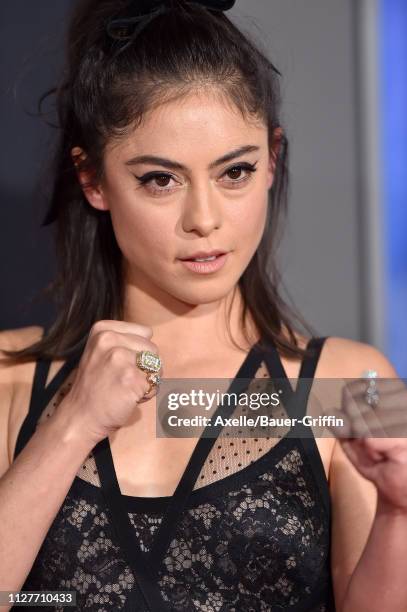 Rosa Salazar attends the premiere of 20th Century Fox's 'Alita: Battle Angel' at Westwood Regency Theater on February 05, 2019 in Los Angeles,...