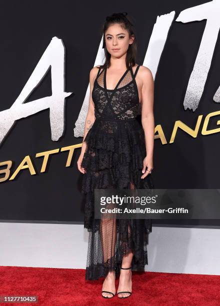 Rosa Salazar attends the premiere of 20th Century Fox's 'Alita: Battle Angel' at Westwood Regency Theater on February 05, 2019 in Los Angeles,...