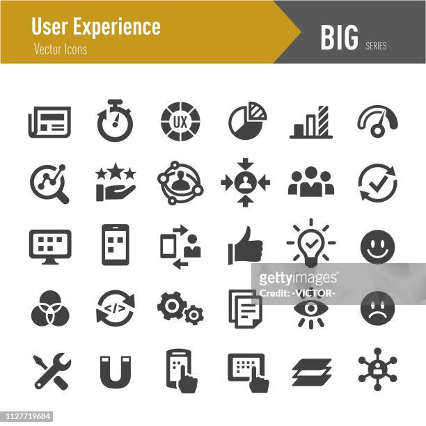 user experience icons set - big series - access icon stock illustrations