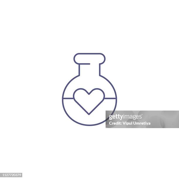 ilustrações, clipart, desenhos animados e ícones de ícone da poção do amor liso - love potion