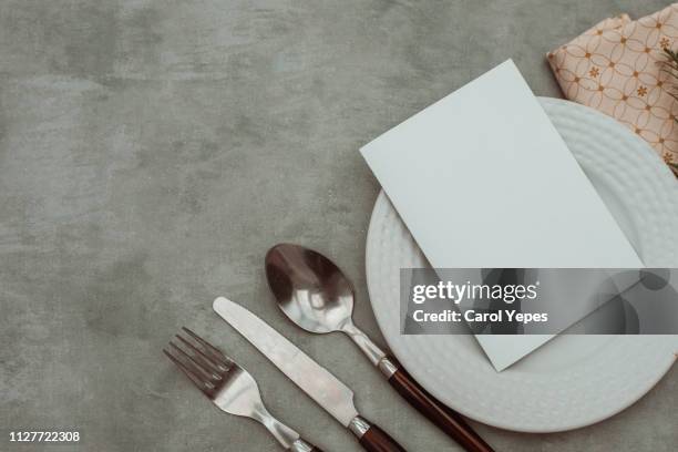 valentines day table place setting - menu on table stock pictures, royalty-free photos & images