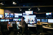 Group Of Students Working In TV Studio