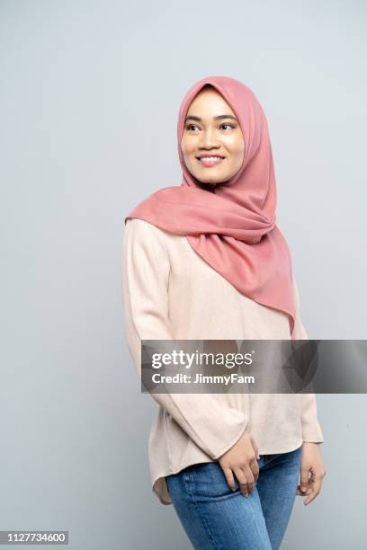 portrait of a confident malay muslim woman - southeast stock pictures, royalty-free photos & images