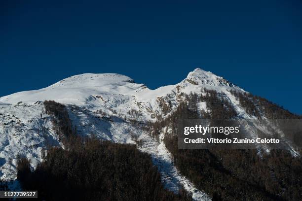 General view of the Gran Paradiso on February 04, 2019 in Cogne, Italy.