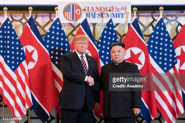 President Donald Trump and North Korean leader Kim Jong Un meet at the Sofitel Legend Metropole hotel in Hanoi, for their second summit meeting in...