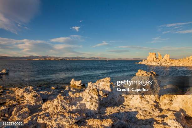 river and lake - mono lake - temps qu'il fait stock-fotos und bilder