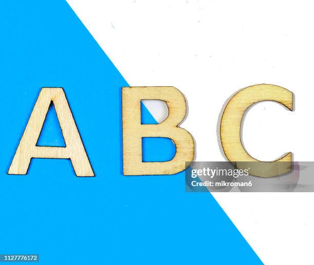 a,b,c letters - lettera a c foto e immagini stock