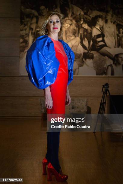 Agatha Ruiz de la Prada attends the openingo of her exhigbition 'El poder De La Imagen' at 'Museo del Traje on February 06, 2019 in Madrid, Spain.