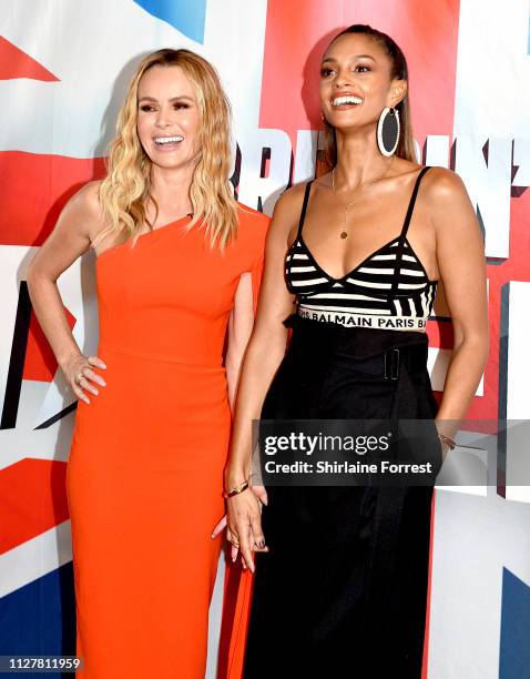 Amanda Holden and Alesha Dixon during the 'Britain's Got Talent' Manchester photocall at The Lowry on February 06, 2019 in Manchester, England.