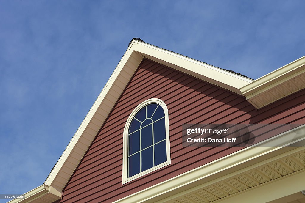 Front door of american family home