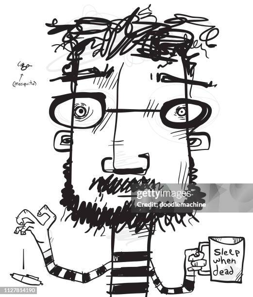 schlafen, wenn tot - hipster person stock-grafiken, -clipart, -cartoons und -symbole